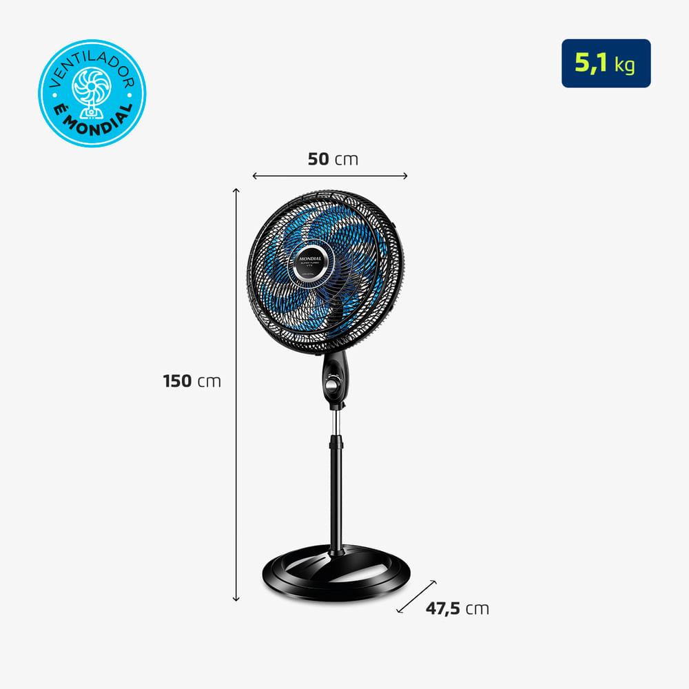Ventilador de Coluna  Super Turbo 8 Pás Mondial - VTX-40C-CRYSTAL - 7