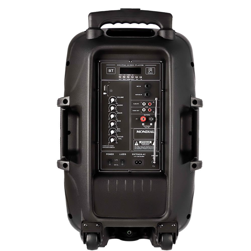 Caixa Amplificada Connect Power II Mondial Preto e Vermelho 550W RMS CM-550 - 8