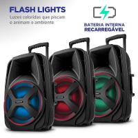 Caixa Amplificada Connect Power II Mondial Preto e Vermelho 550W RMS CM-550 - 5