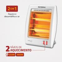 Aquecedor Quartzo Comfort Air II Mondial Branco e Cinza 900W A-15 - 2