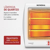 Aquecedor Quartzo Comfort Air II Mondial Branco e Cinza 900W A-15 - 3