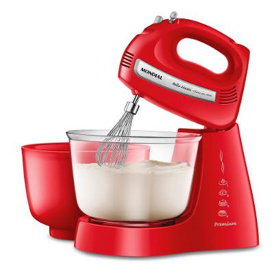 Batedeira Bella Massa Mondial Vermelha e Inox 500W B-55-R