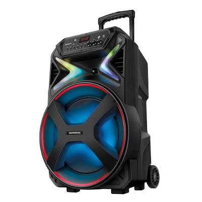 Caixa Amplificada Connect Lights Mondial Preto e Vermelho 700W RMS CM-700