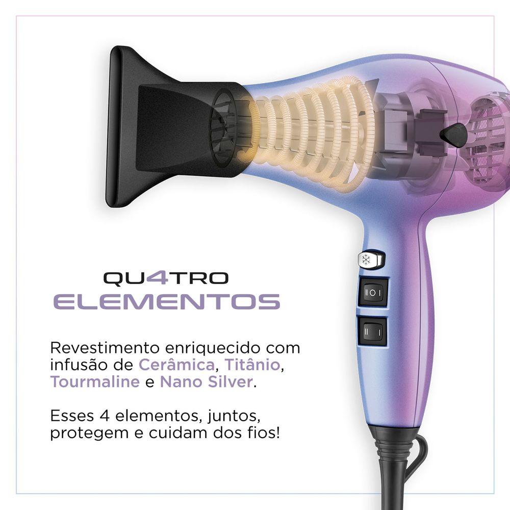 Secador de Cabelo By Juliette Mondial Azul e Rosa 2000W SCP-JU-03 - 4