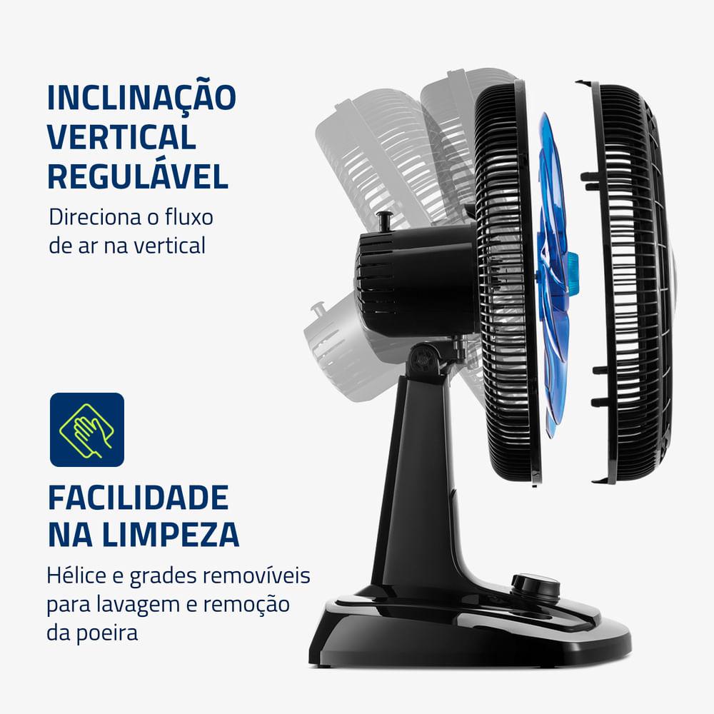 Ventilador de Mesa Super Turbo 8 Pás Mondial VTX-40-CRYSTAL - 3