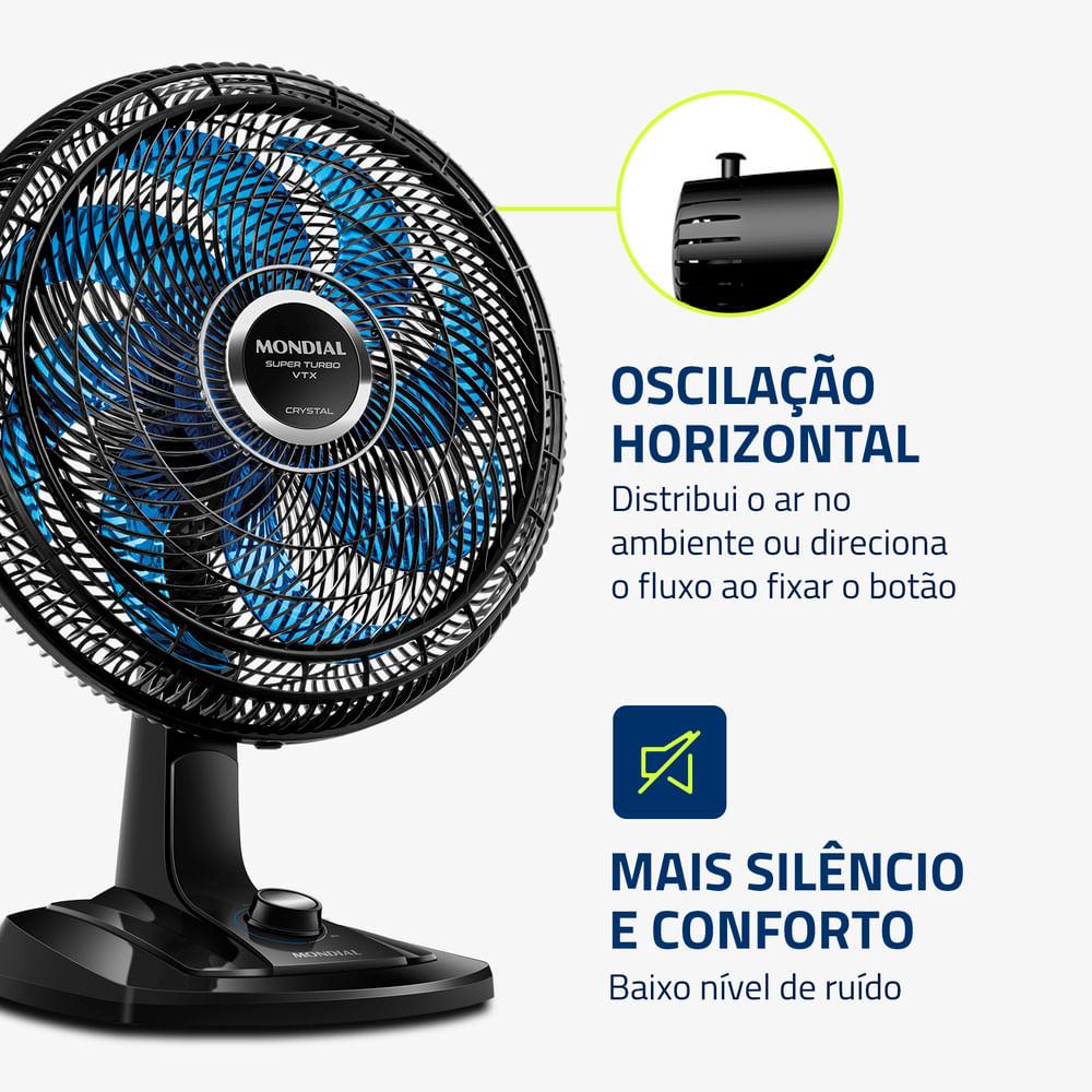 Ventilador de Mesa Super Turbo 8 Pás Mondial VTX-40-CRYSTAL - 4