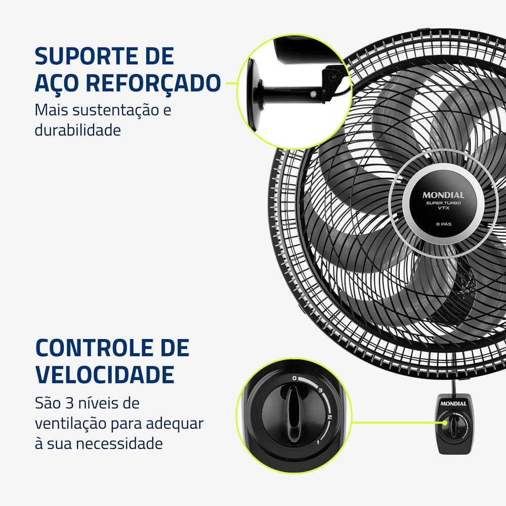 Ventilador de Parede Mondial Turbo 8 Pás VTX-40P-8P - 5