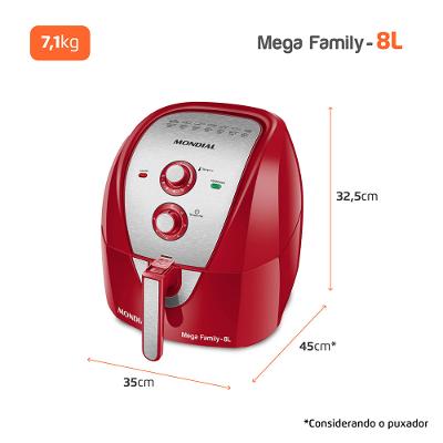 Fritadeira Sem Óleo Air Fryer 8 Litros AFN-80-RI Mondial