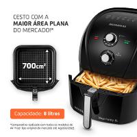 Fritadeira Sem Óleo Air Fryer 8L Mondial Preto - AFN-80-FB - 3