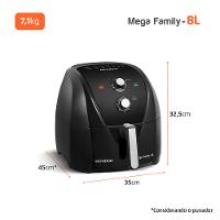 Fritadeira Sem Óleo Air Fryer 8L Mondial Preto - AFN-80-FB - 9
