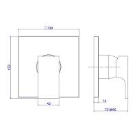 Acabamento Chuveiro Monocomando Deca Unic Gold 4993.gl90.chu - 2