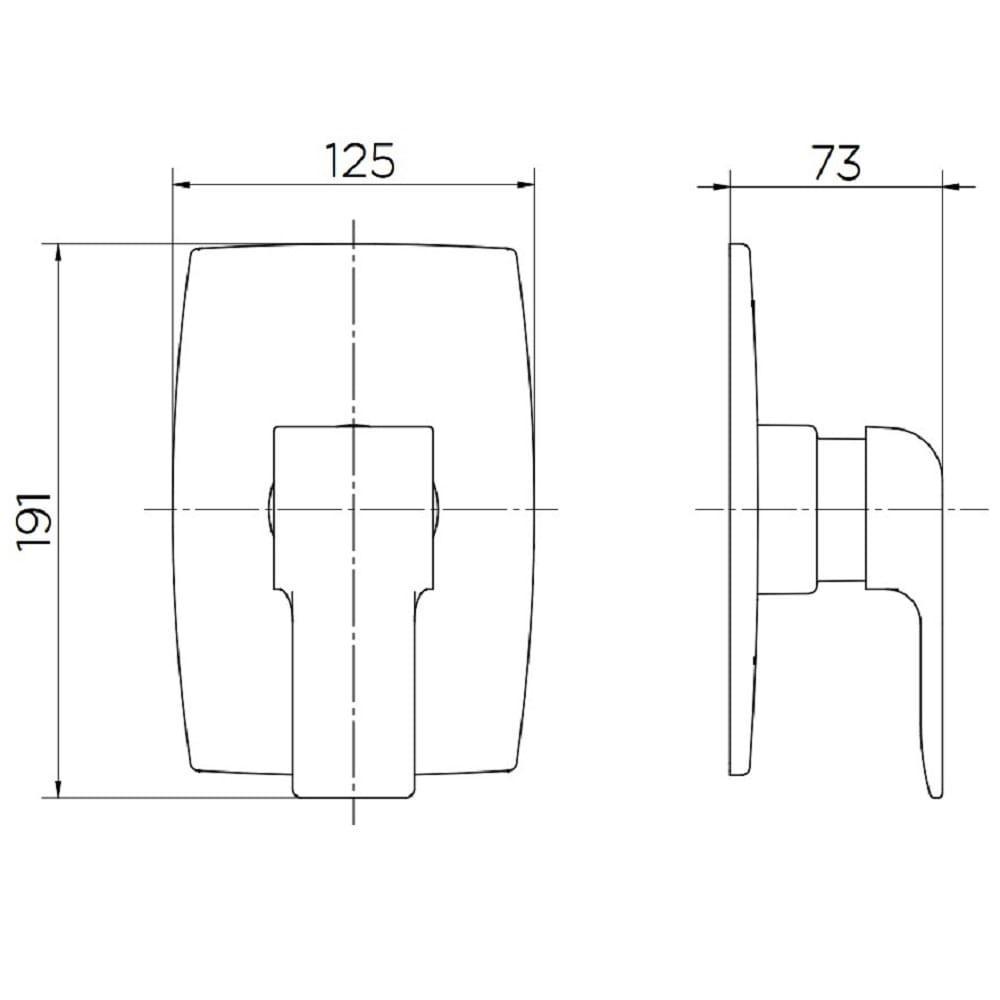 Acabamento Monocomando 1/2 Docol Vougan Cromado 90008857006 - 2