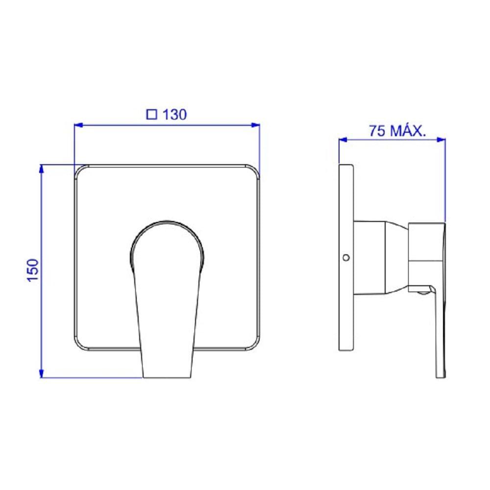 Acabamento Monoc. Chuveiro Deca Level Bl No 4993.bl26.chu.no - 3