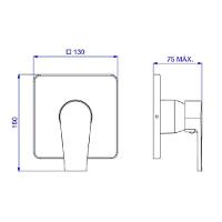 Acabamento Monoc. Chuveiro Deca Level Bl No 4993.bl26.chu.no - 3