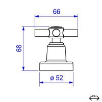 Acabamento Gaveta até 1 Pressão 1/2-3/4 Deca Izy 4900.c37.pq - 3