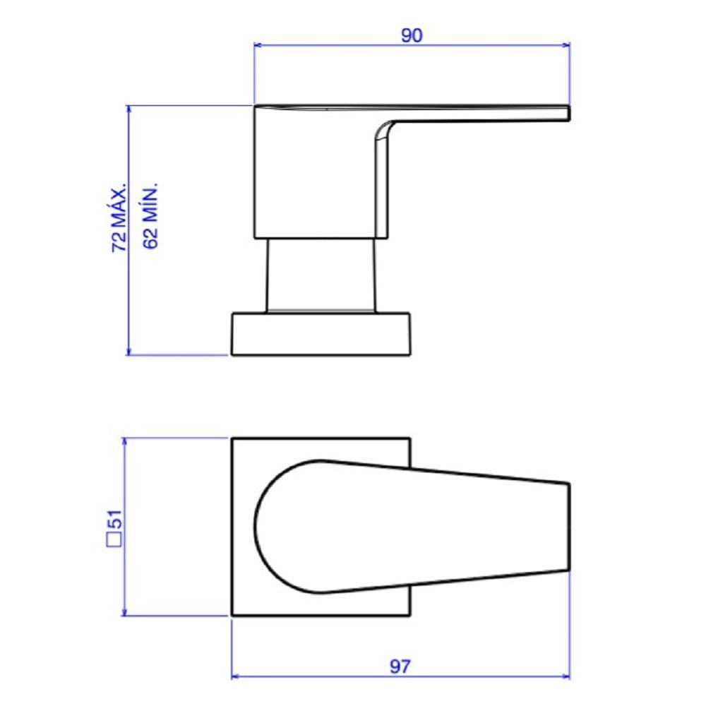 Acabamento Pressao Deca Level 1/2 E 3/4 Cromado 4916.c26.pq - 2