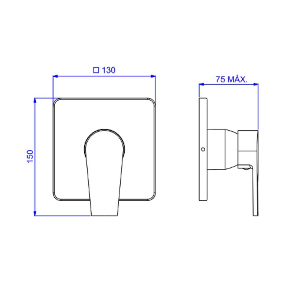 Acabamento Monocomando Ducha Hig. Deca Level Cr 4993.c26.act - 2