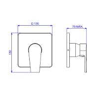 Acabamento Monocomando Ducha Hig. Deca Level Cr 4993.c26.act - 2