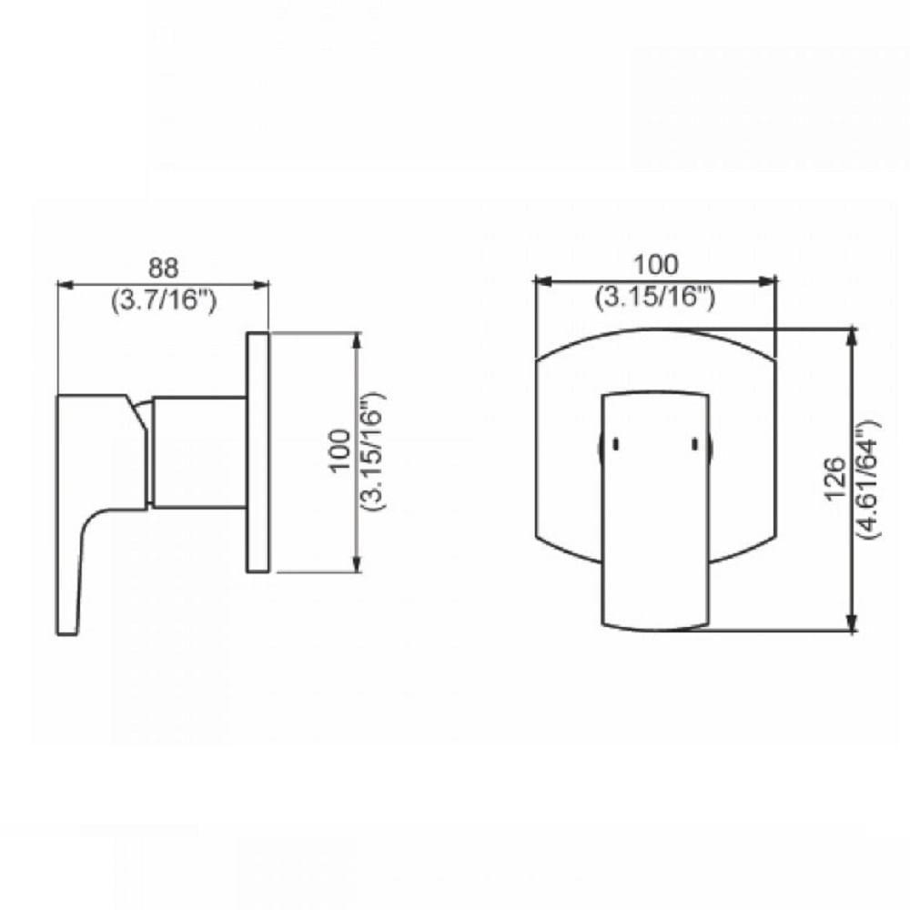Acabamento Monocomando Chuveiro Perflex Gallant Cr 10738210 - 2