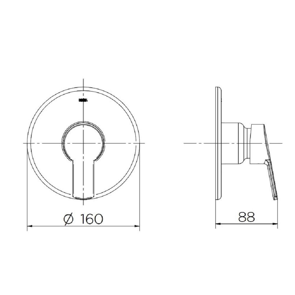 Acabamento Monocomando Chuveiro Docol Chess Cromado 934906 - 2