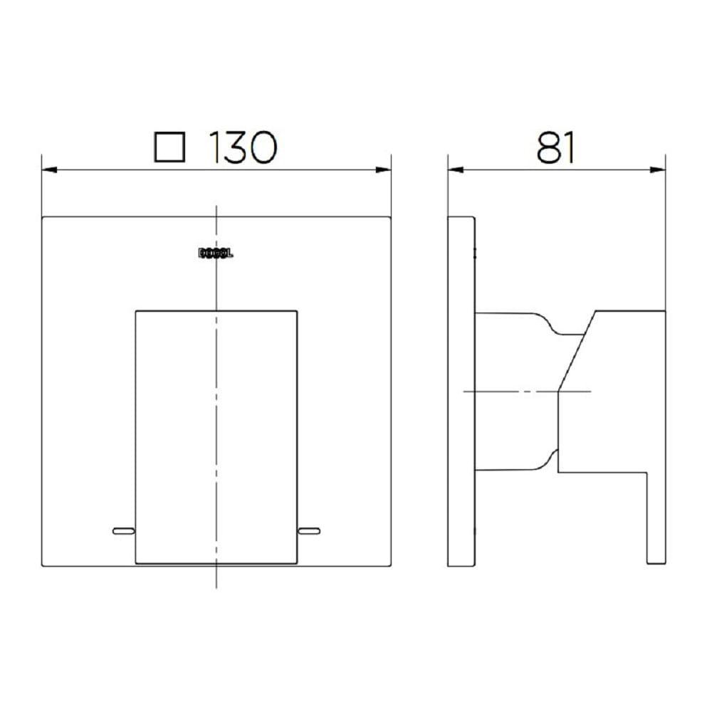 Acabamento Monocomando Chuveiro Docol New Edge Cobre 925969 - 3