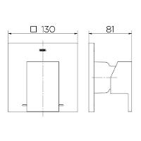 Acabamento Monocomando Chuveiro Docol New Edge Cobre 925969 - 3