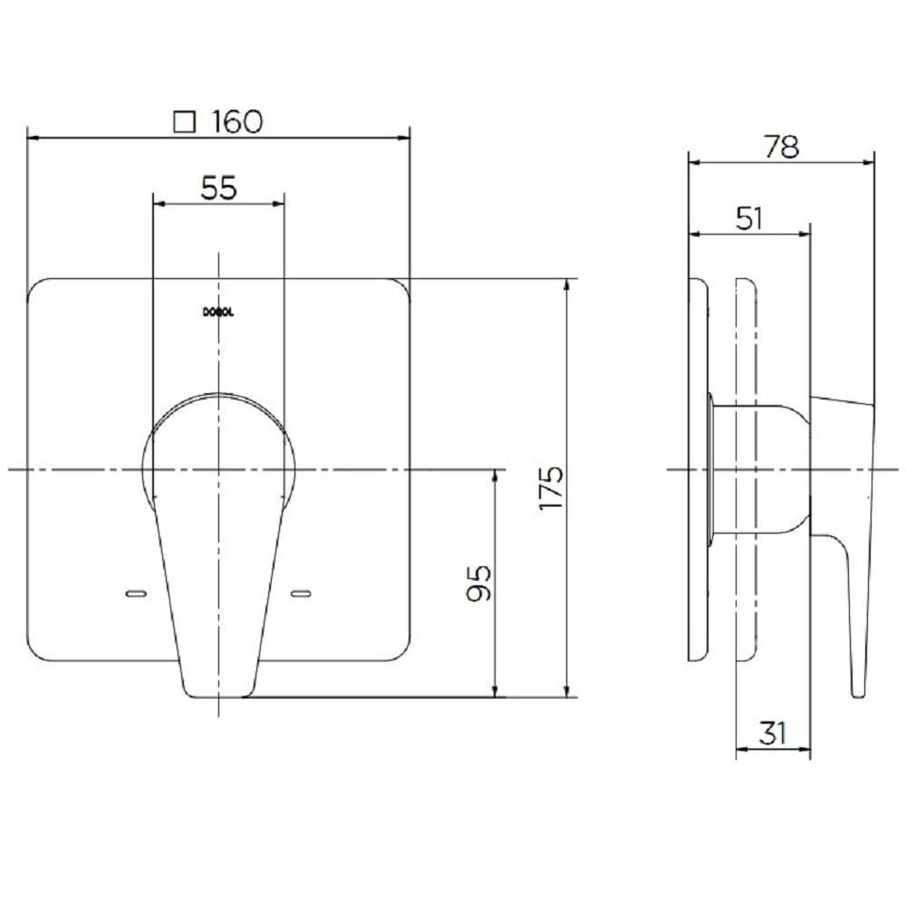Acabamento Monocomando Chuveiro Docol Lift Cromado 00961806 - 2