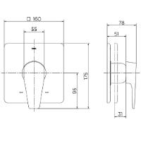 Acabamento Monocomando Chuveiro Docol Lift Cromado 00961806 - 2