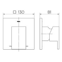 Acabamento Monocomando Chuveiro 3/4" Docol New Edge 00925970 - 4