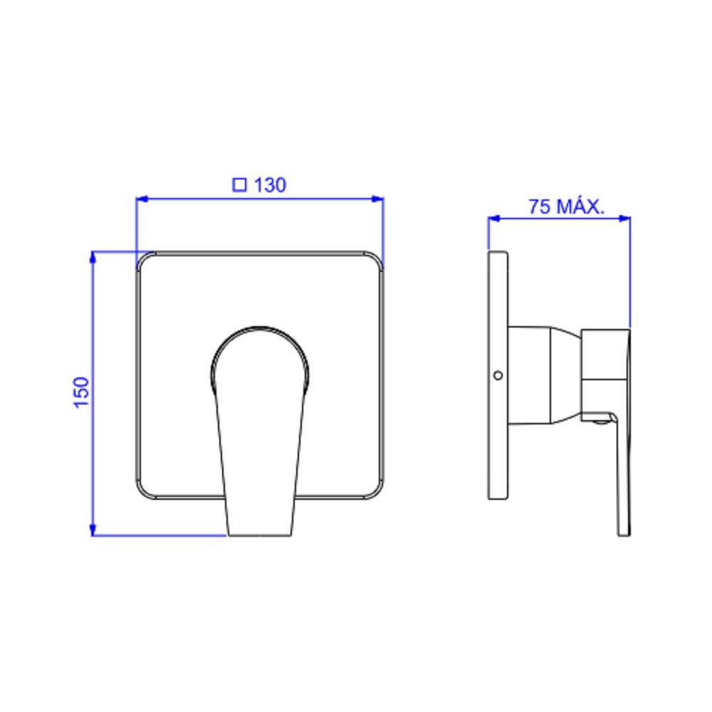 Acabamento Monocomando Chuveiro Deca Level Cr 4993.c26.chu - 2