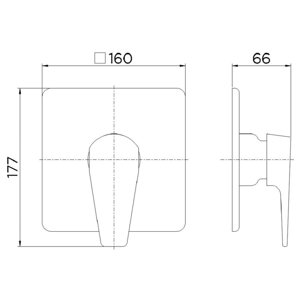 Acabamento Monocomando Chuveiro B.pressão Docol Lift 805606 - 2