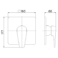 Acabamento Monocomando Chuveiro B.pressão Docol Lift 805606 - 2