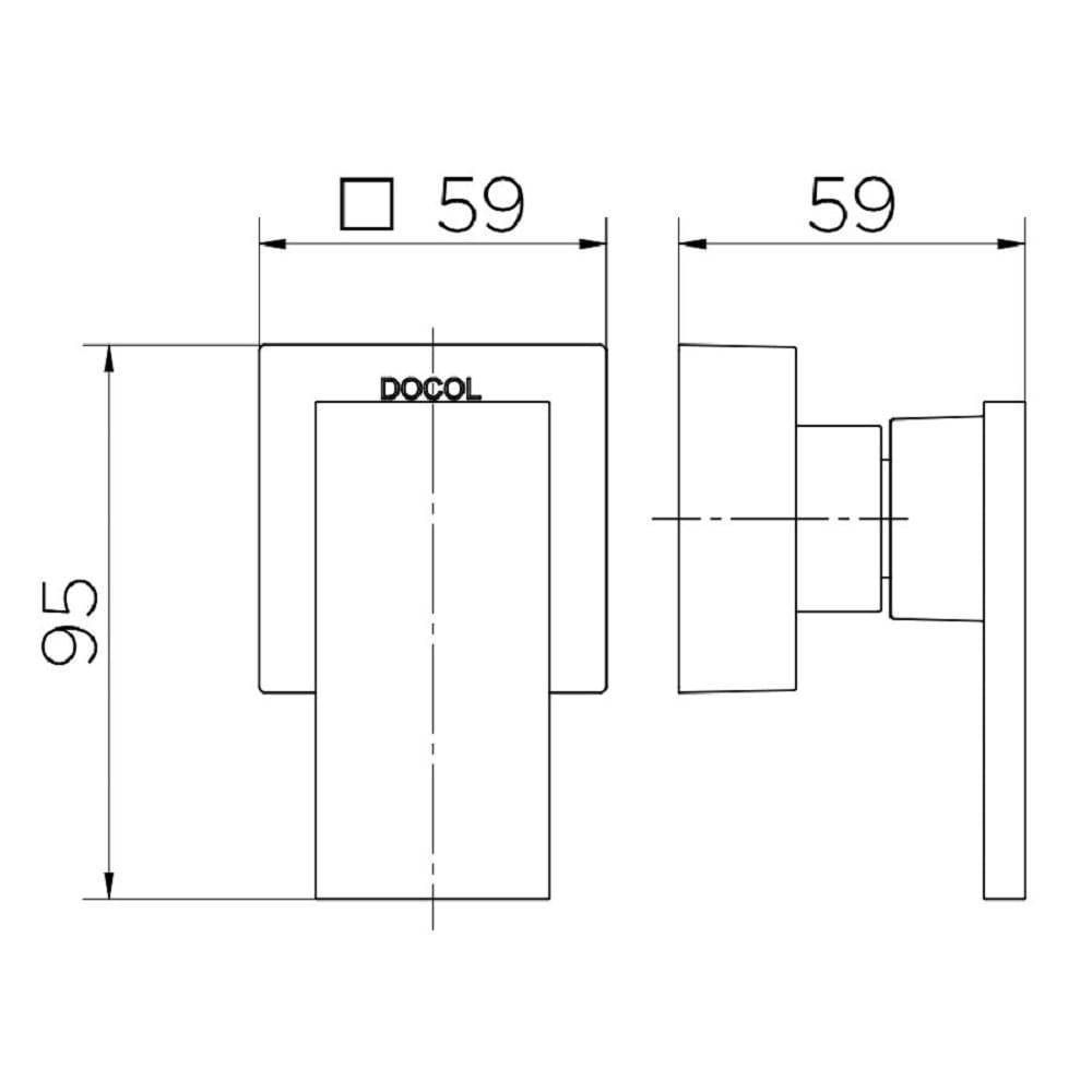 Acabamento Registro Base 3/4 Docol New Edge Cromado 00925706 - 2