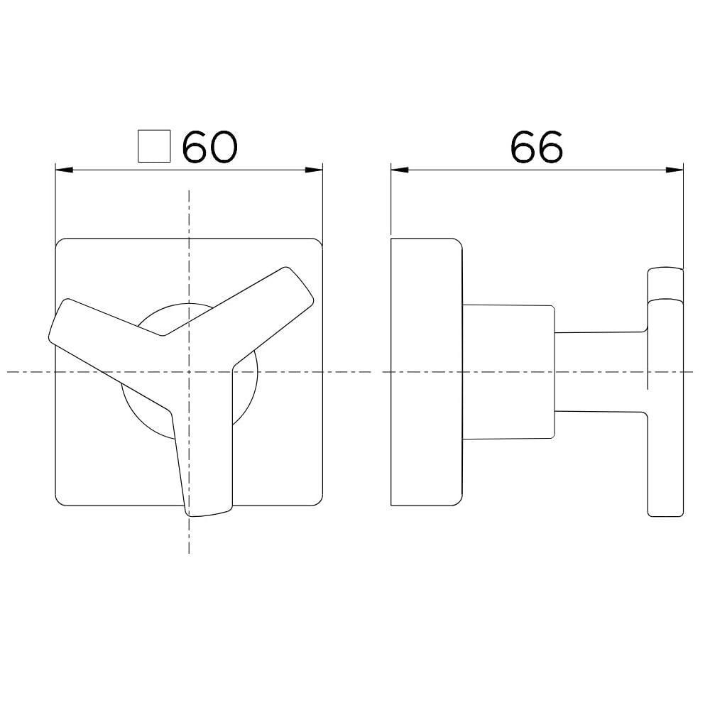 Acabamento Registro 1/2, 3/4 E 1 Docol City Cromado 00877106 - 2