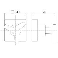 Acabamento Registro 1/2, 3/4 E 1 Docol City Cromado 00877106 - 2
