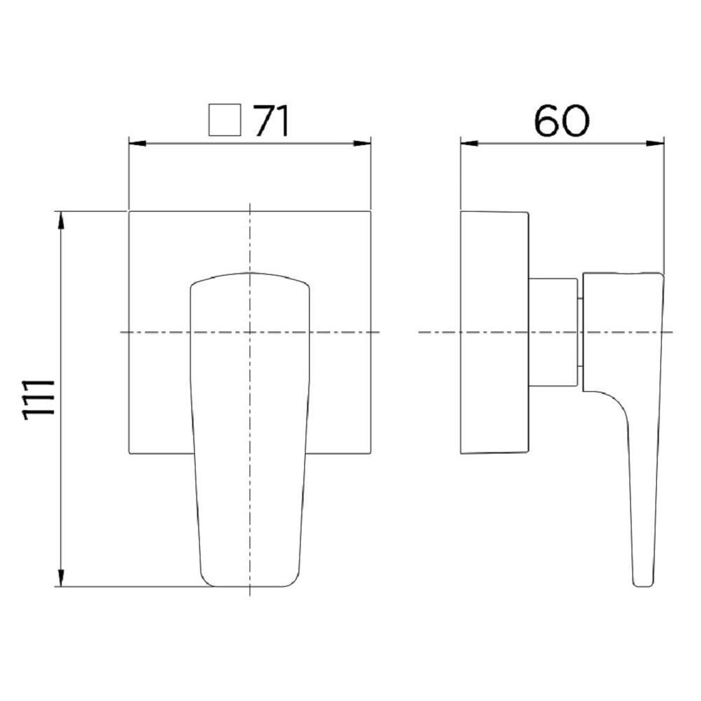 Acabamento Registro 1.1/2 Docol Lift Onix 008048ce - 2