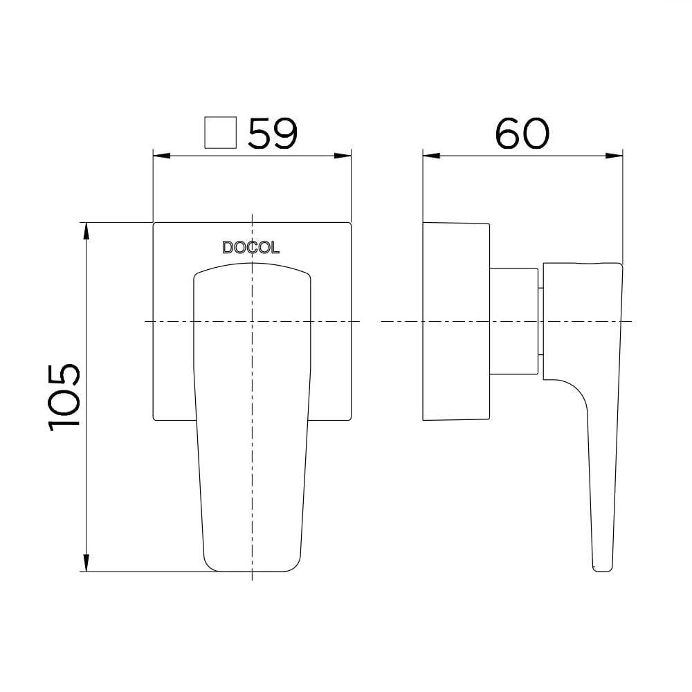 Acabamento Registro até 1" Base Docol Lift Cromado 00804706 - 2