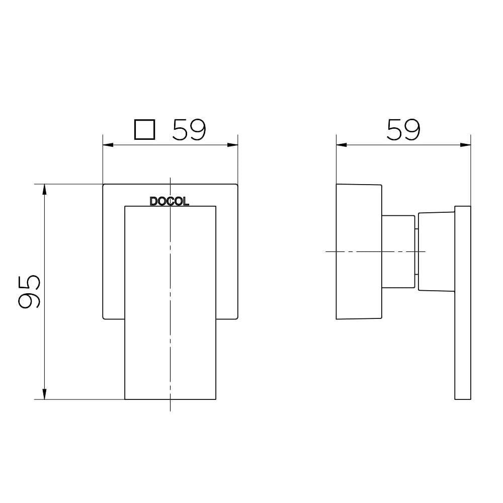 Acabamento Registro 3/4 Docol New Edge Grafite Escov 925770 - 2