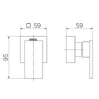 Acabamento Registro 3/4 Docol New Edge Grafite Escov 925770 - 2
