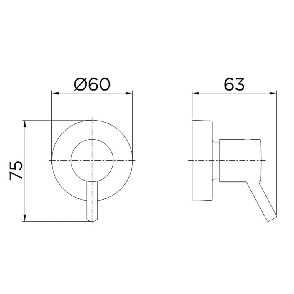 Acabamento Registro 1/2, 3/4, 1 Docol Loggica Cromado 494106 - 2