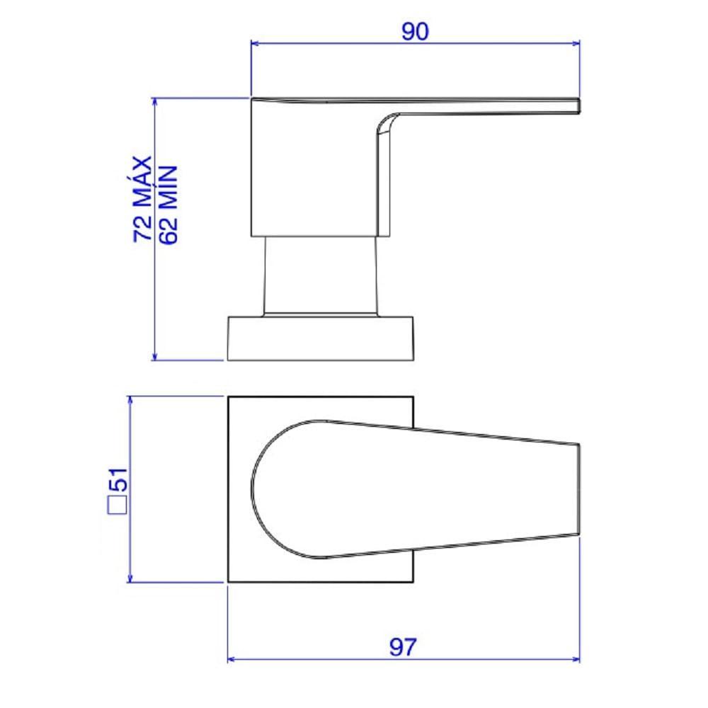 Acabamento Pressão 1/2-3/4 Deca Level Bl Mt 4916.bl26.pq.mt - 3