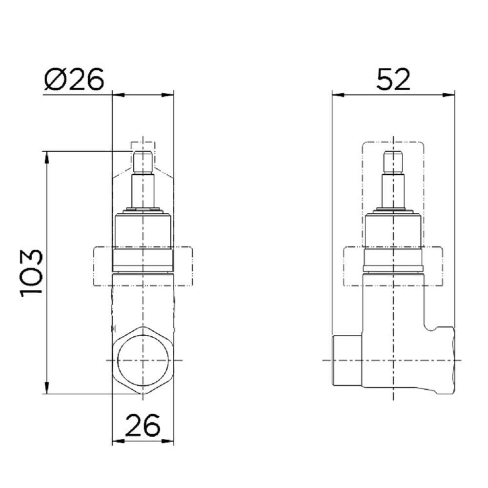 Base Registro de Pressão Docol Base 1/2" 25140500 - 2