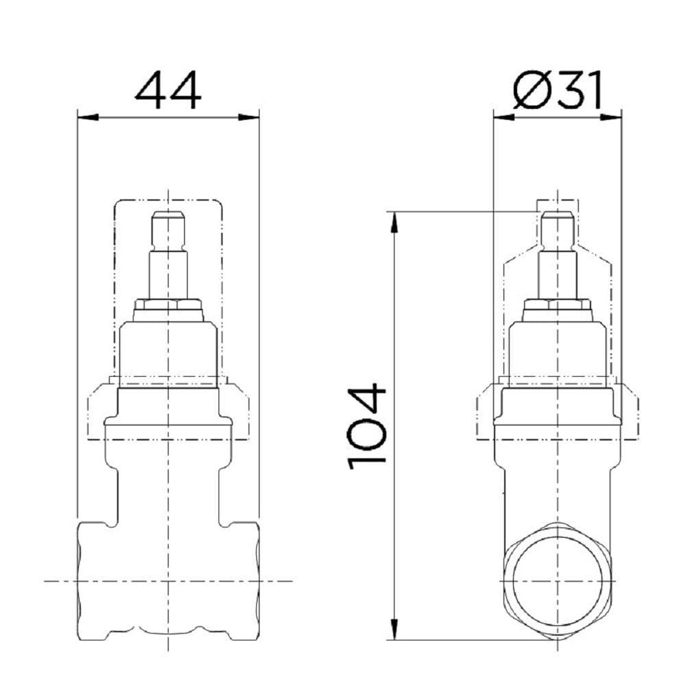 Base Registro De Gaveta Docol 1/2" Dn15 25130500 - 3