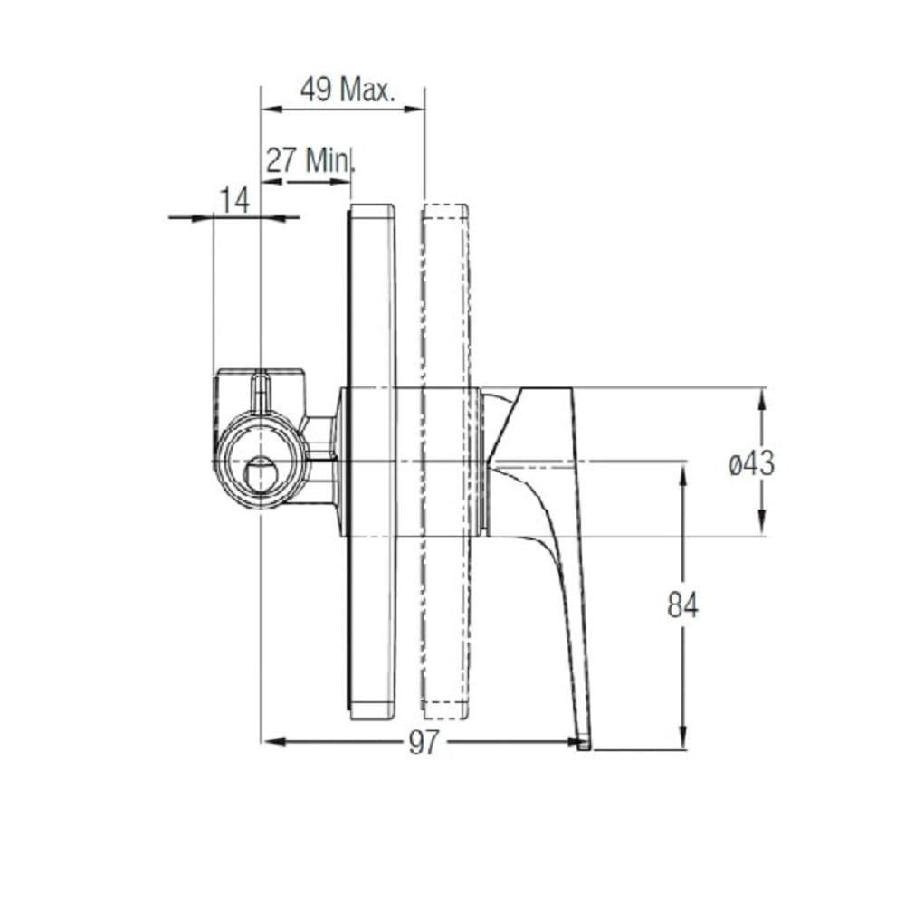 Base Monocomando Chuveiro Sem Desviador Celite B5007cucr0 - 2
