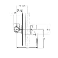 Base Monocomando Chuveiro Sem Desviador Celite B5007cucr0 - 3