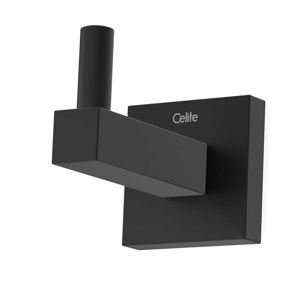 Cabide Banheiro Celite New Elite Preto Matte B5004e80r0 - 2