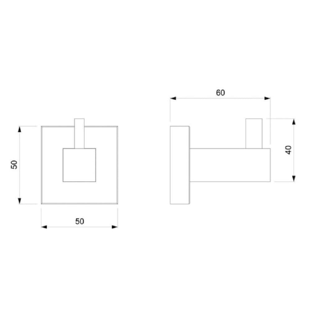 Cabide Banheiro Celite New Elite Preto Matte B5004e80r0 - 4