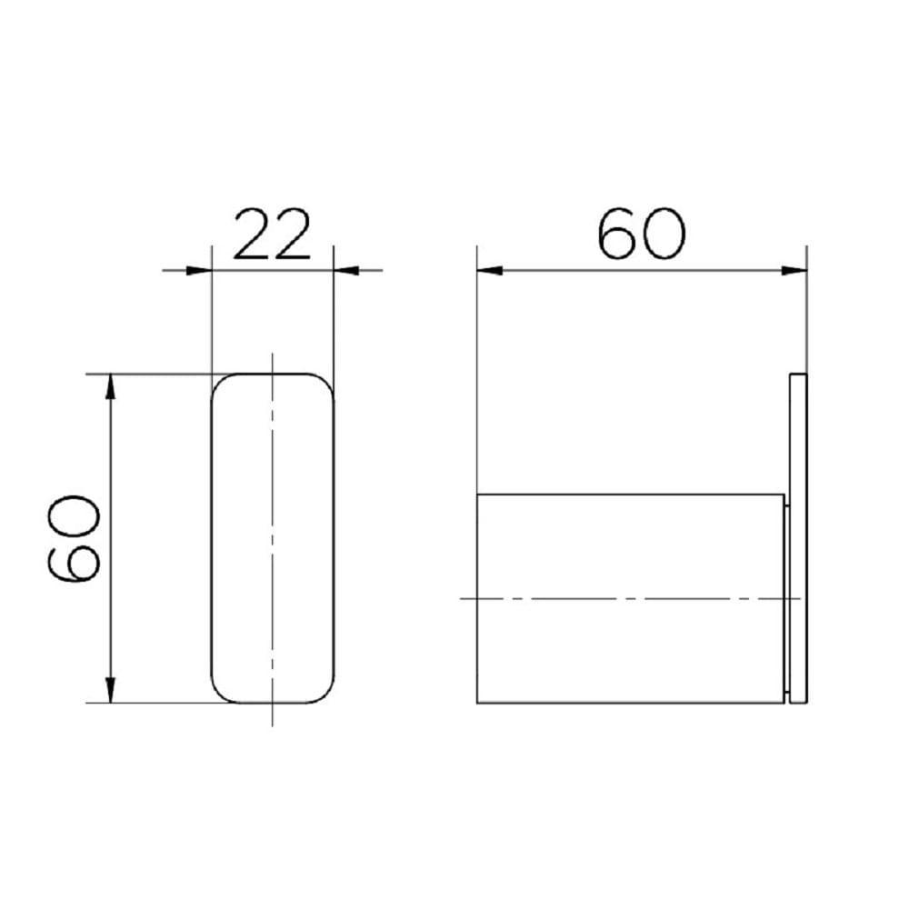 Cabide Banheiro Docol Flat Grafite Escovado 00960970 - 3