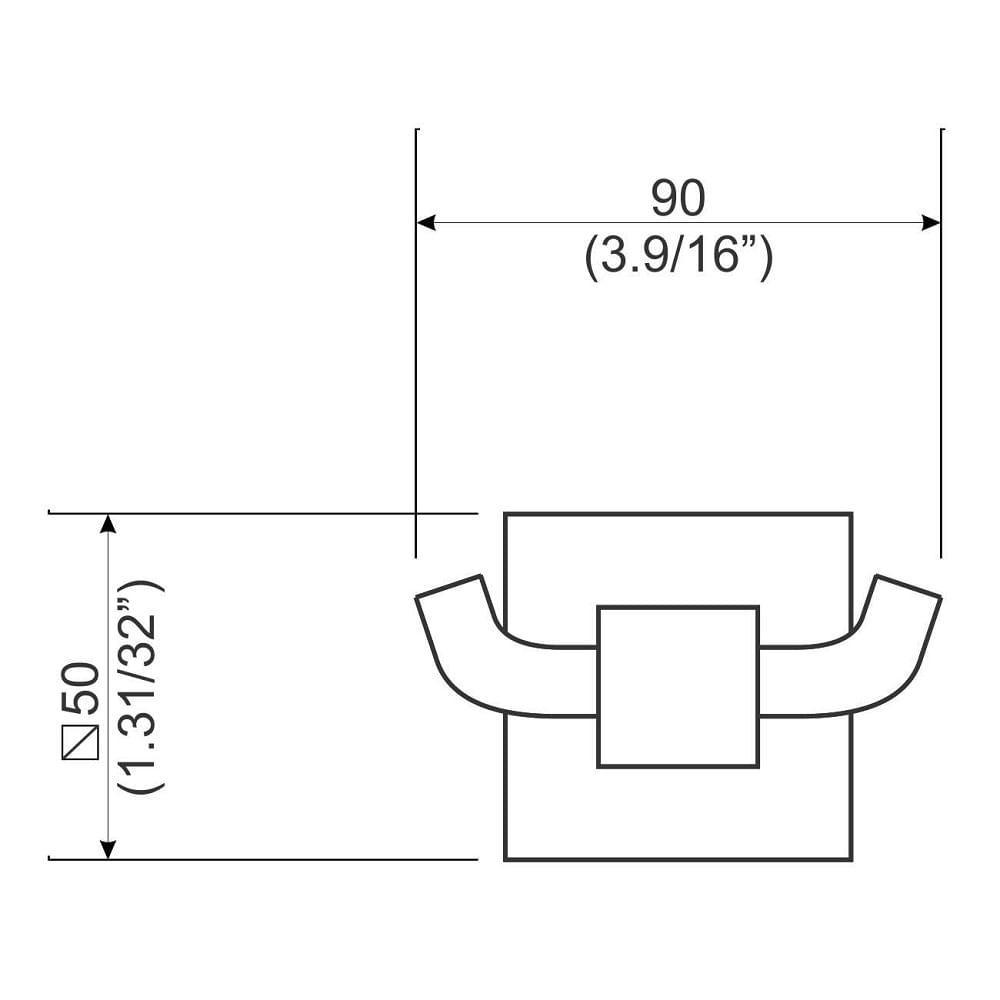Cabide Para Banheiro Perflex Quadra Cromado 12120710 - 2
