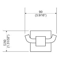 Cabide Para Banheiro Perflex Quadra Cromado 12120710 - 2